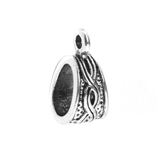 Connector /bail/Berlockhållare - Triangel Silver 15mm - 2