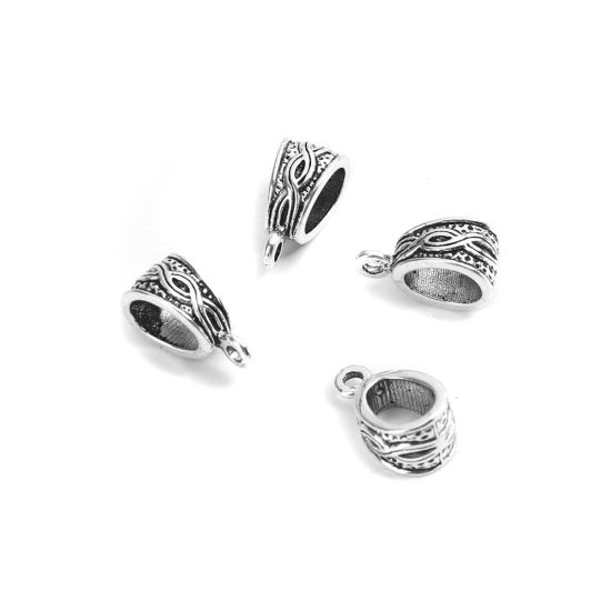 Connector /bail/Berlockhållare - Triangel Silver 15mm