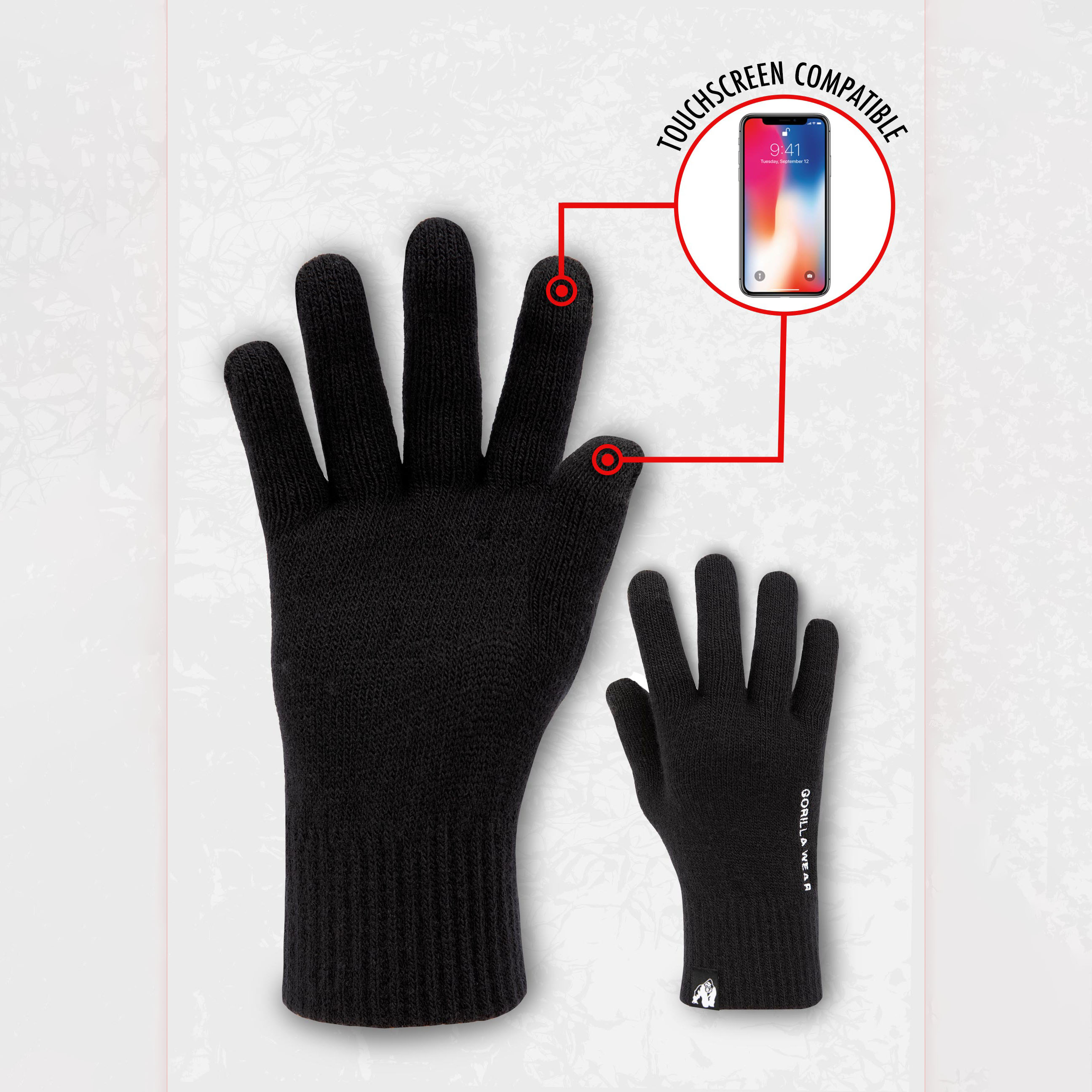 Waco Knitted Gloves, black - 2