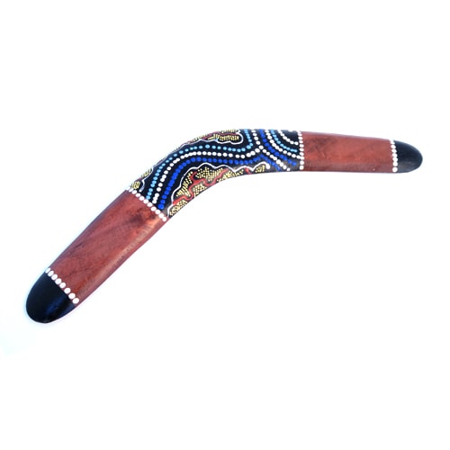 Handmålad Boomerang
