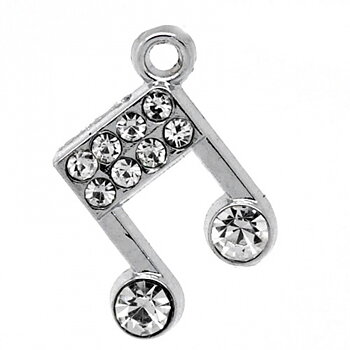 Berlock - Music note, rhinestones
