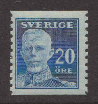 F 151A, 20 öre Gustaf V - en face **