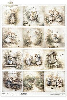 Collage med olika mus motiv