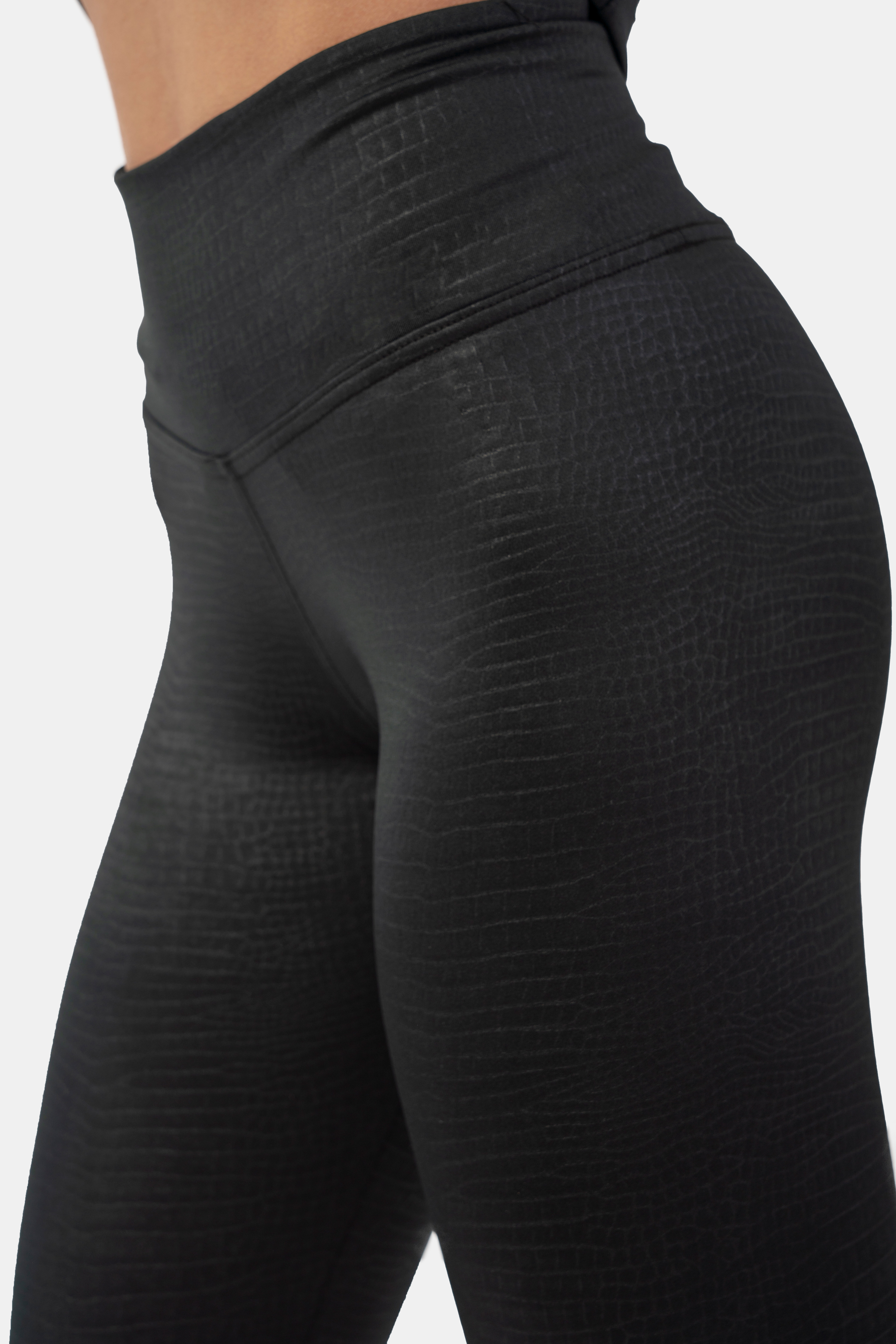 Python SnakeSkin High-Waist Leggings, black - 6