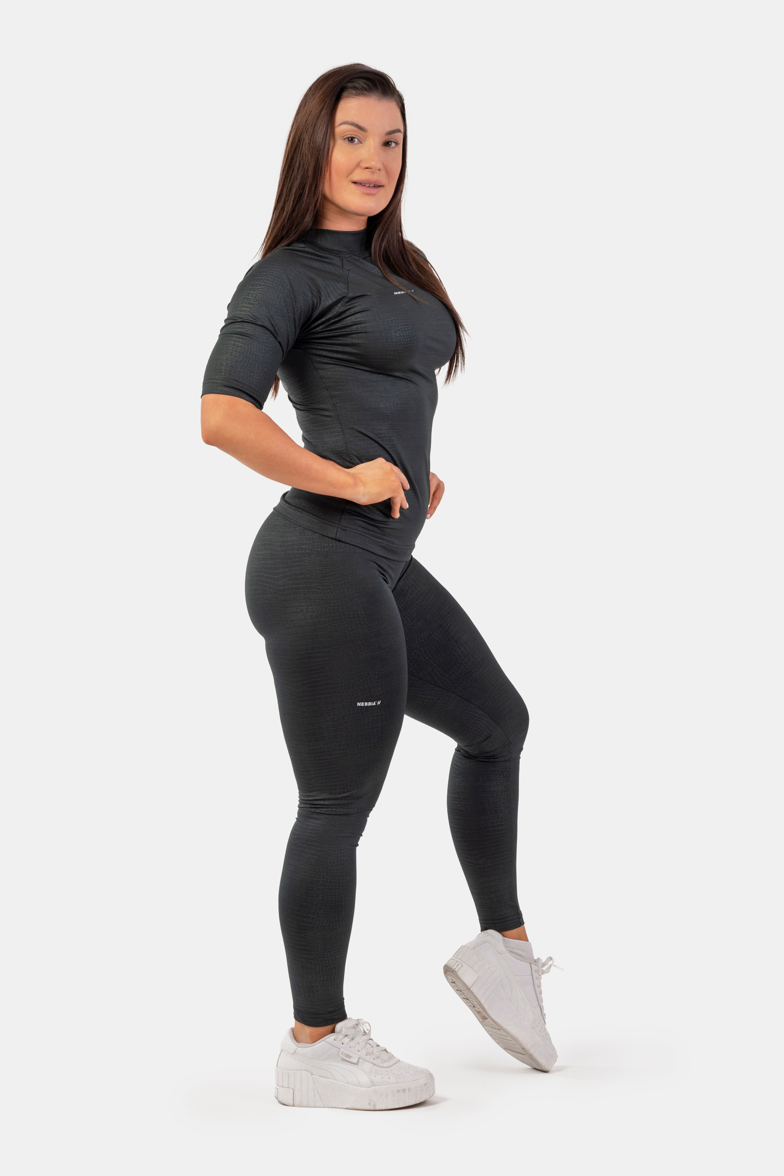 Python SnakeSkin High-Waist Leggings, black - 5