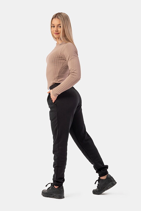 Iconic Mid-Waist Sweatpants, black