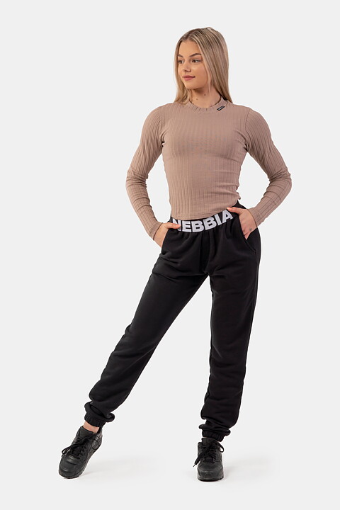 Iconic Mid-Waist Sweatpants, black