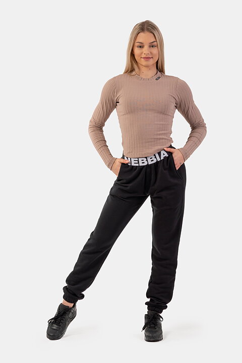 Iconic Mid-Waist Sweatpants, black