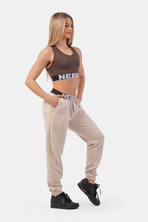Iconic Mid-Waist Sweatpants, cream