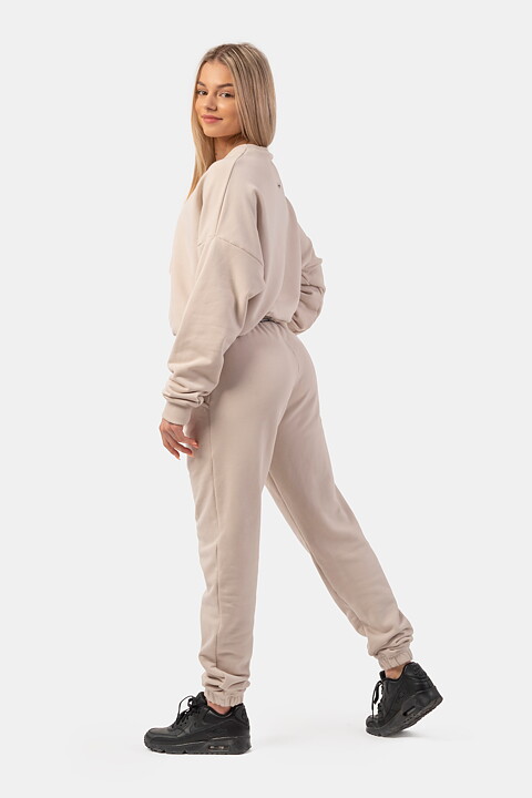 Iconic Mid-Waist Sweatpants, cream