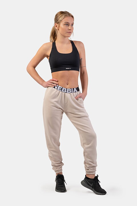 Iconic Mid-Waist Sweatpants, cream