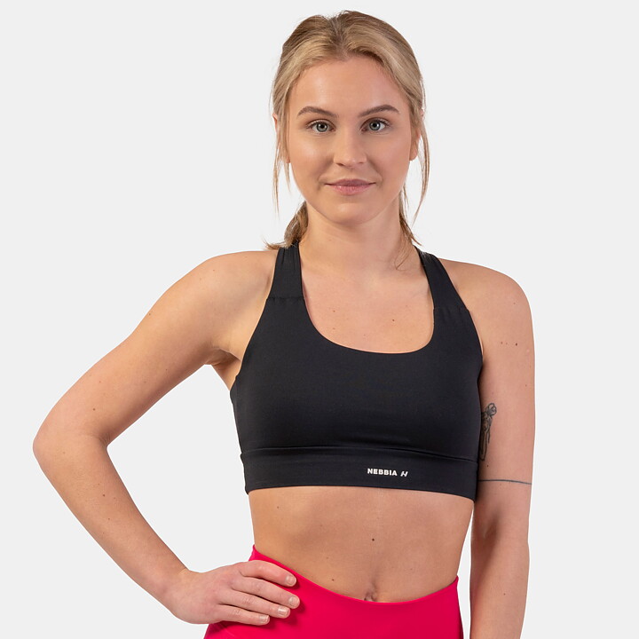 Active Sports Bra with medium impact, black