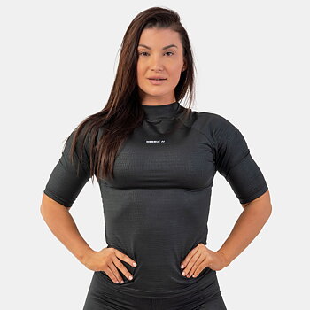 Python SnakeSkin Mid Sleeve T-shirt, black