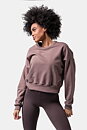 Loose Fit Sweatshirt "Feeling Good", brown
