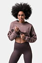 Loose Fit Sweatshirt "Feeling Good", brown