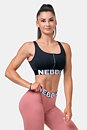 Smart Zip Front Sports Bra, black