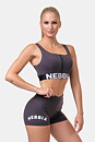 Smart Zip Front Sports Bra, marron