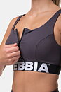 Smart Zip Front Sports Bra, marron
