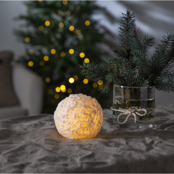 LED Blockljus Snöboll