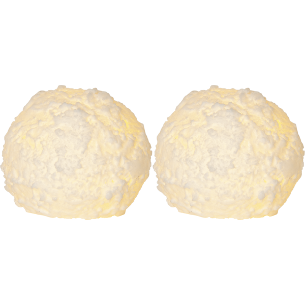 LED Blockljus Snöboll 2-pack - 3