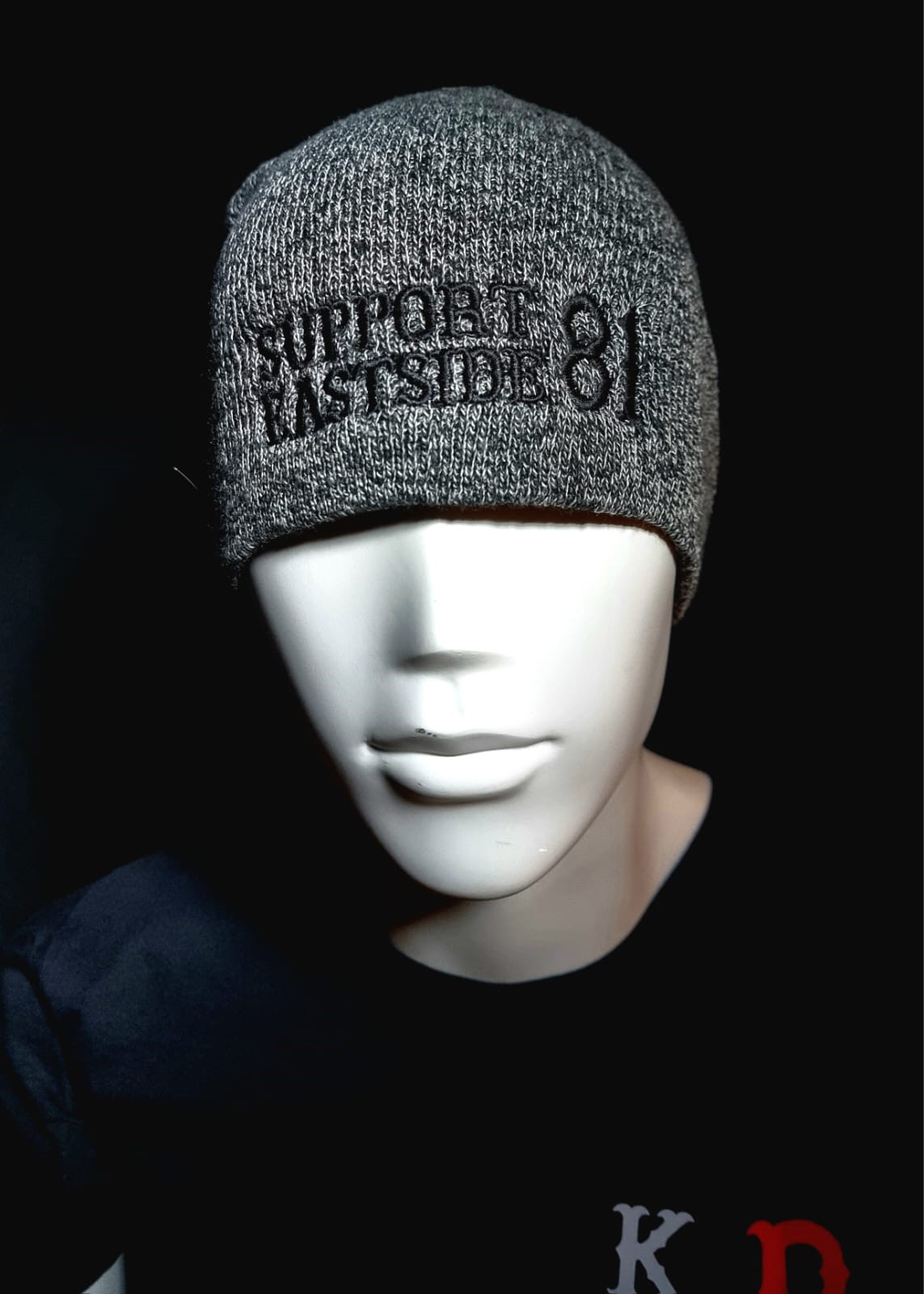 Grey Embroidered Hat Support81