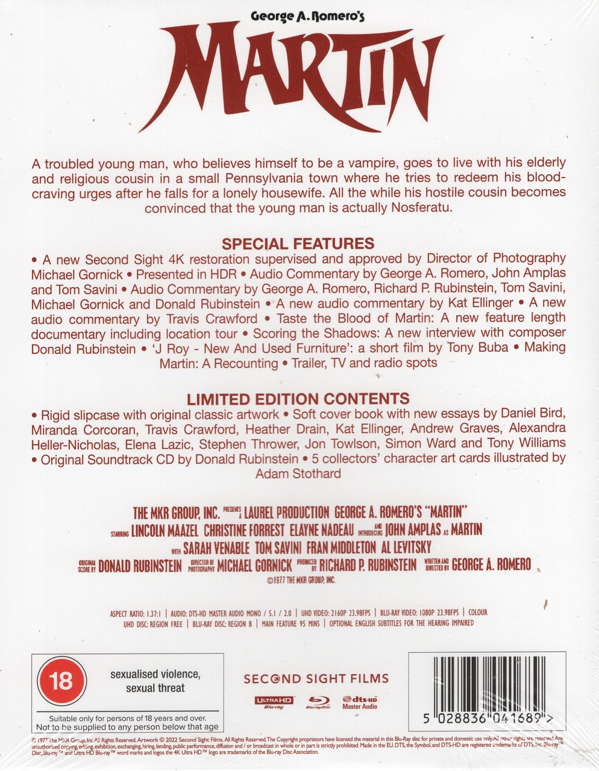 Martin (Limited Edition) (ej svensk text) (4K Ultra HD + Blu-ray + CD) - 2