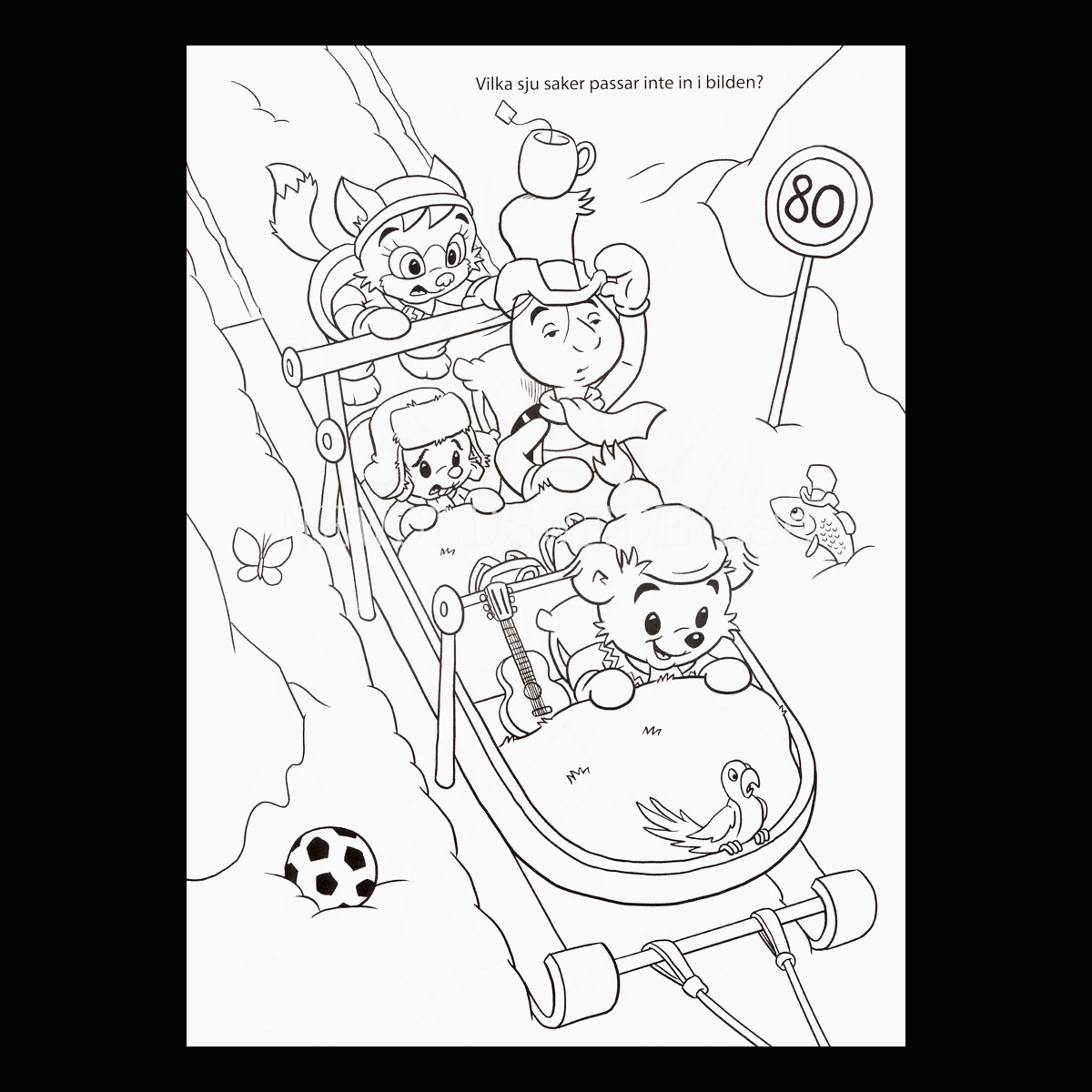 MÅLARBOK OCH PYSSELSIDOR MED BAMSE - S2 - 3