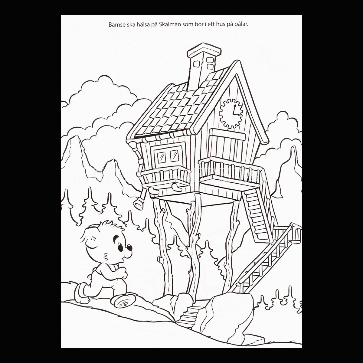 MÅLARBOK OCH PYSSELSIDOR MED BAMSE - S2 - 2
