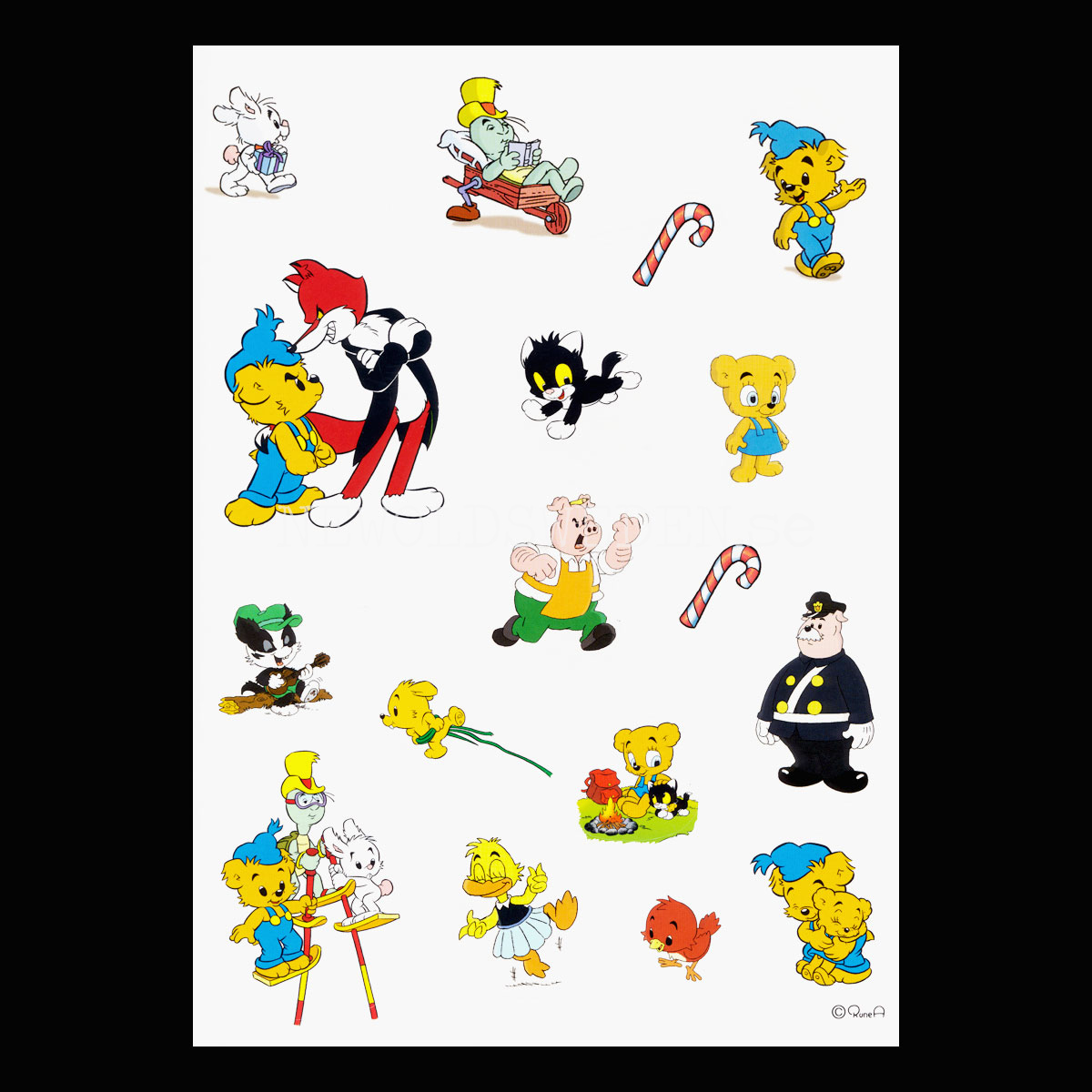 MÅLARBOK OCH PYSSELSIDOR MED BAMSE - S2 - 4