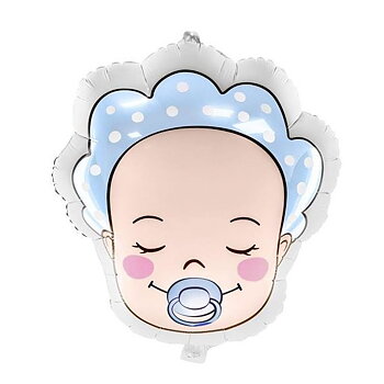 Folieballong - Ljusblå baby
