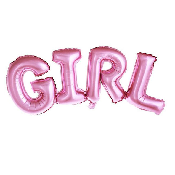Ballonggirlang "GIRL" -Rosa