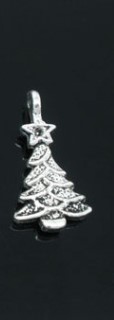 Charm - Little Christmas Tree silver 20mm
