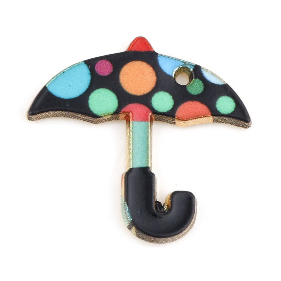 Charm -Enameld umbrella,  Dots