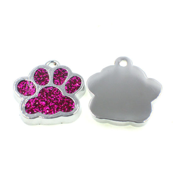 Charm  Enamel Paw,  cerice glitter