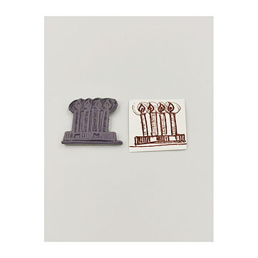 Cling Stamps Second Hand - Advent Candlestick 1