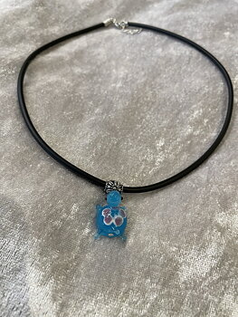 Halsband med sköldpadda Turkos
