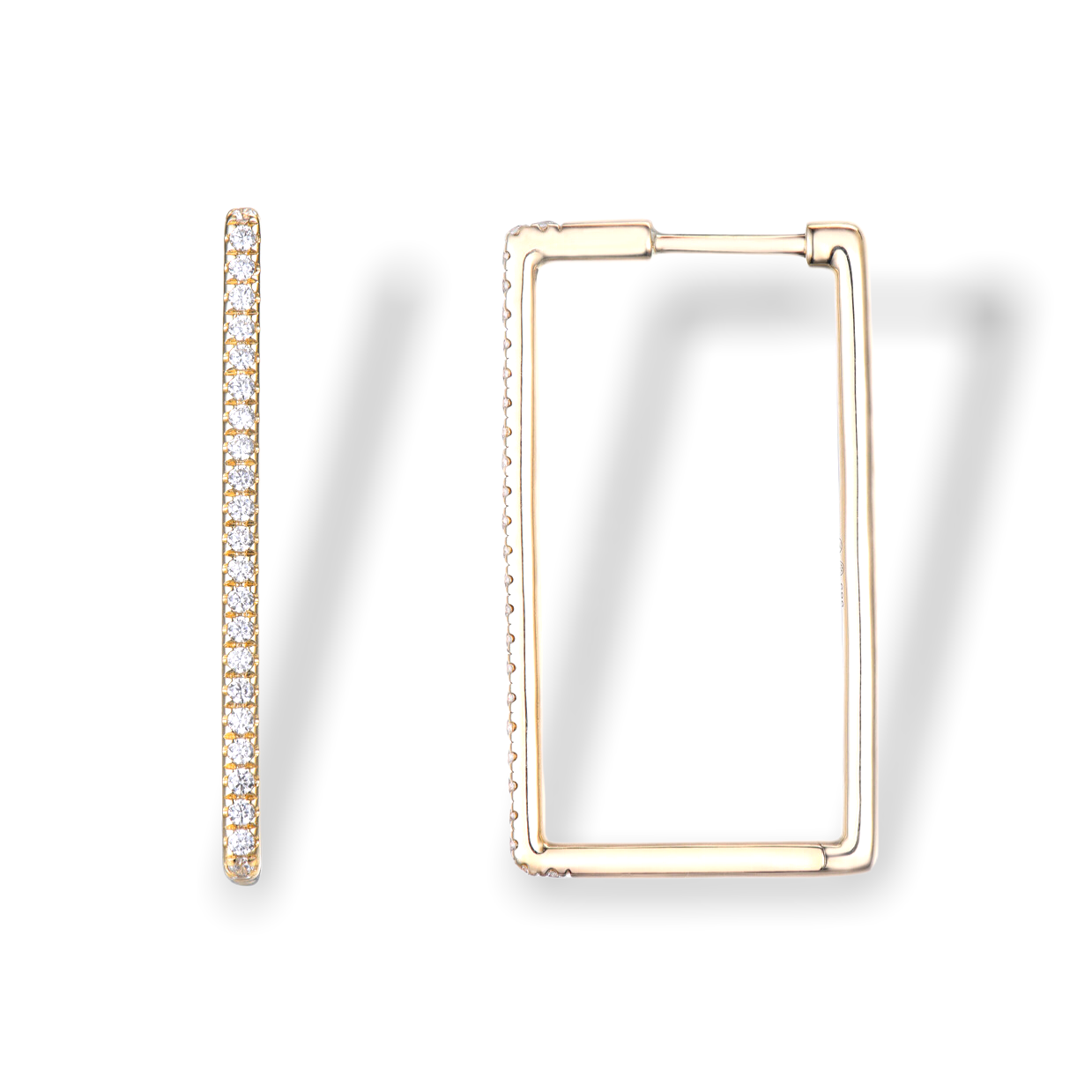 DIAMOND BOX HOOPS