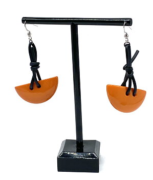 Earrings Orange Vintage 1985