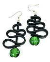 Earrings Green Murano