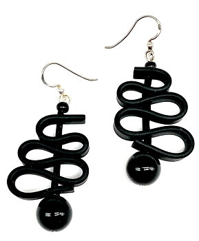 Earrings black Onyx