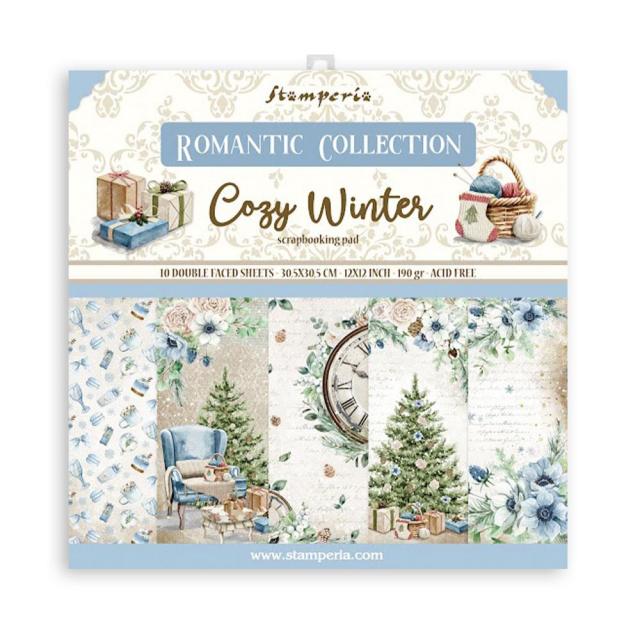 Stamperia Paper Pad 12"x12"- Romantic Cozy winter