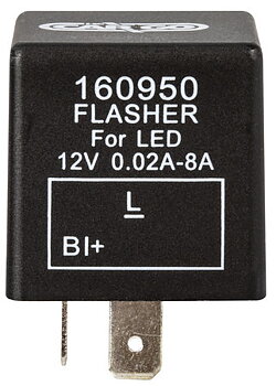 Blinkrelä led 2-pol 12V