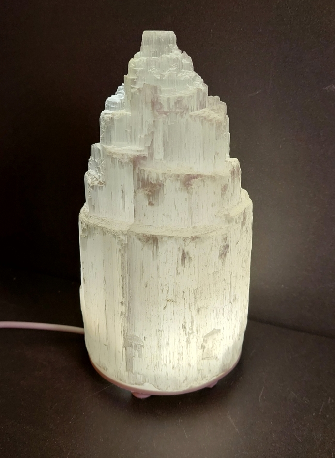 Selenit Lampa  med Led lampa - 15cm - 2