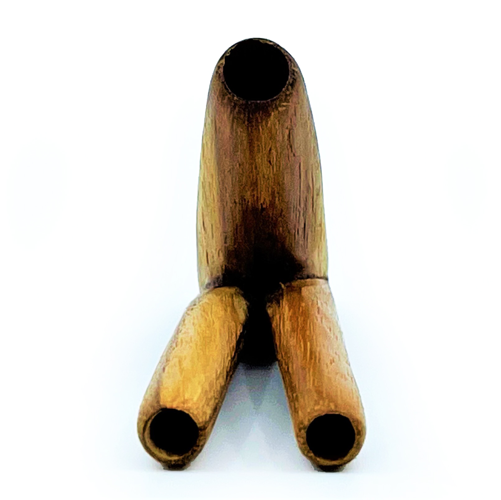 Double Nostril Kuripe - Teak Wood - 3