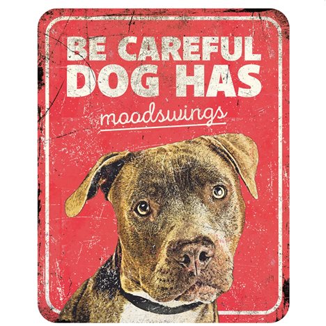 Metallskylt "Be Careful" 25x20cm Röd 
