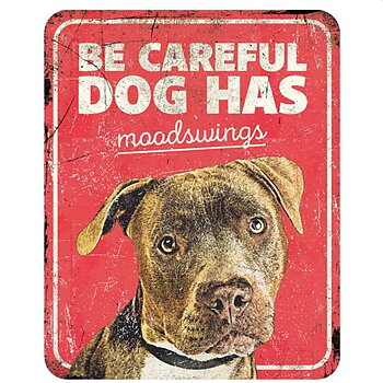 Metallskylt "Be Careful" 25x20cm Röd 
