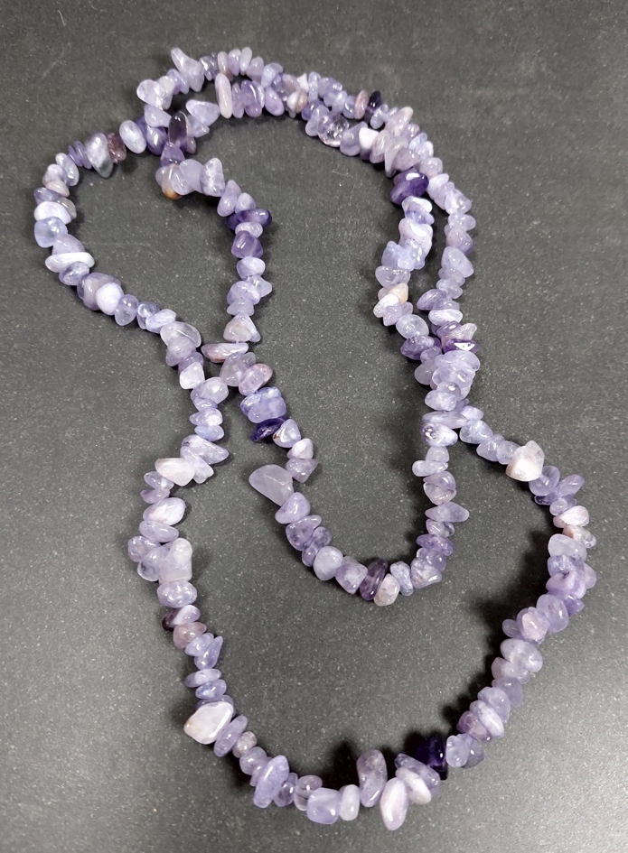 Lavendelkvarts Chip halsband