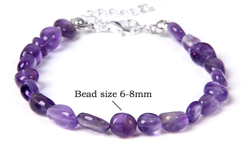 Trumlad Mini Stenar Armband med Förlängnings kedja - Ametist - 2