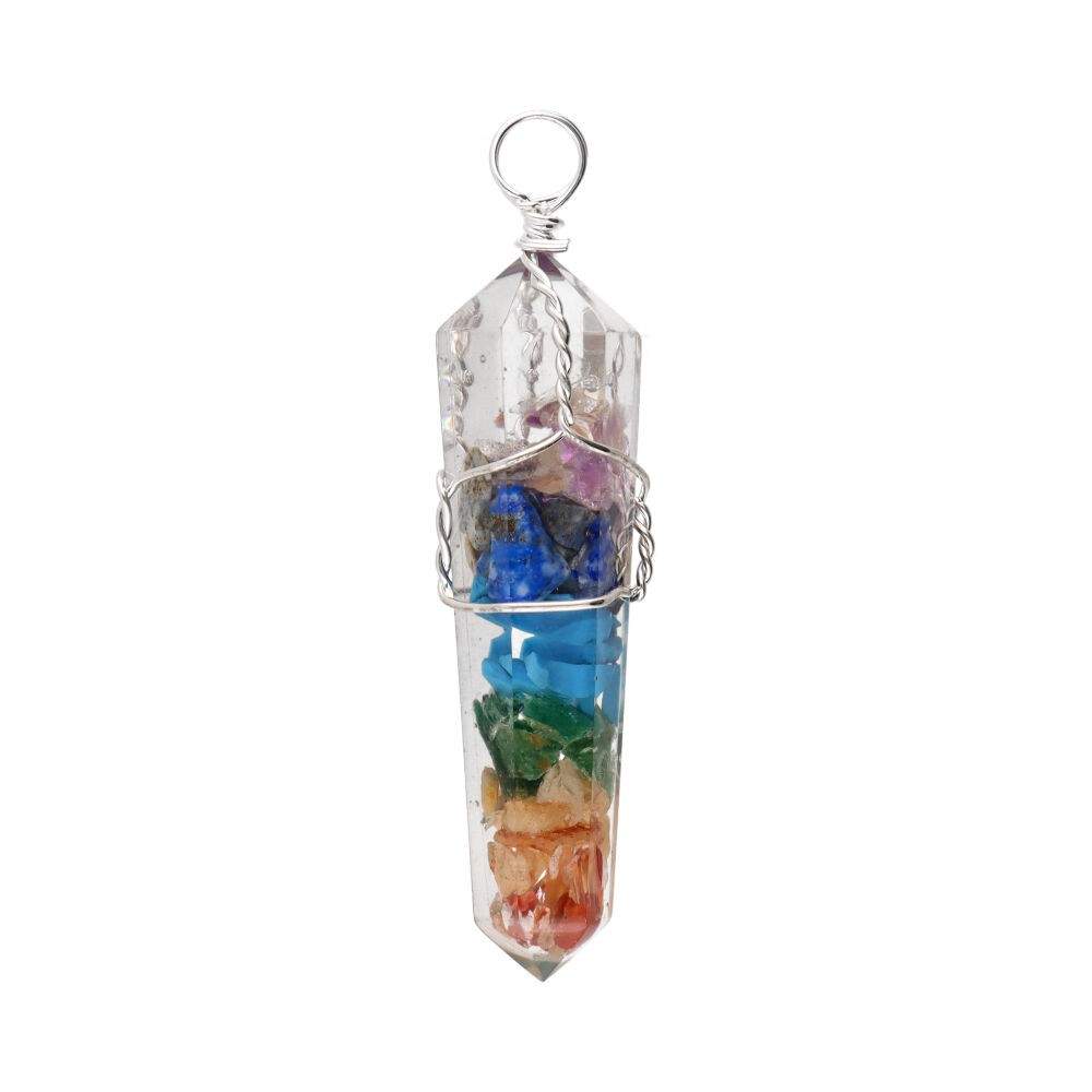 Chakra Halsband Spets med Metall trådwrapp
