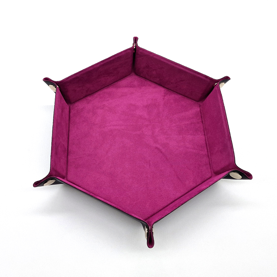 Tärningsmatta Hexagon Sammet Ljuslila / Mörkrosa - 2